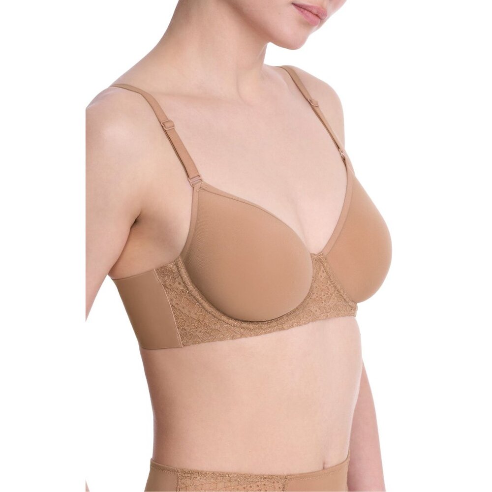 🆕NATORI Harmony Smooth Back Spacer Underwire T-Shirt Bra Beige 34DDD #721347